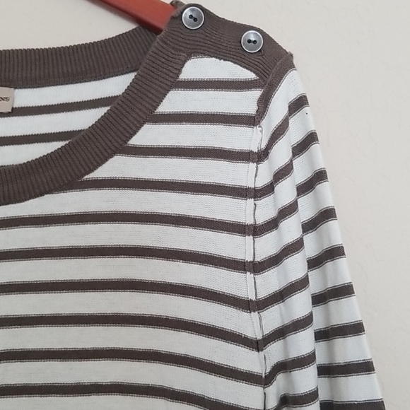 Vintage Nine West Light Brown Striped sweater - Picture 4 of 5